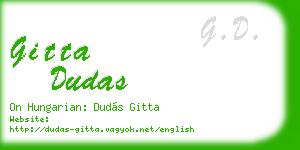 gitta dudas business card